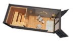 Contenedor de sauna de 15 m² con zona de relax – llave en mano - Imagen 6