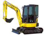Miniexcavadora Komatsu PC26MR-3 usada (2013) de 2,8 toneladas con 3 cucharones