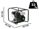 Motobomba de gasolina Greenbay GB-TWP 50 – Para aguas sucias – con conexiones de 50 mm