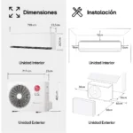 Aire acondicionado Split 1 x 1 - LG MAGNA09SX.SET, 2150 fg/h, Freeze Cleaning, Wi-Fi, Blanco - Imagen 3