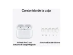Apple AirPods Pro 3 (2025 3ª gen), Inalámbricos, Cancelación de ruido, Medición frecuencia cardíaca, Live Translation, Chip H2, USB-C, Blanco - Imagen 2