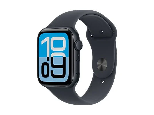 Apple Watch SE 3 (2025), GPS+CEL, 40 mm, Caja de aluminio Medianoche, Correa deportiva Medianoche, S/M, Calidad del sueño, Medición temperatura