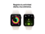 Apple Watch SE 3 (2025), GPS+CEL, 40 mm, Caja de aluminio Blanco estrella, Correa deportiva Blanco estrella, S/M, Calidad sueño, Medición temperatura - Imagen 4